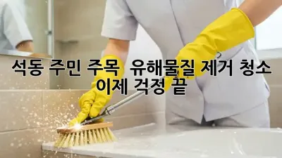 석동 주민 주목! ✨ 유해물질 제거 청소, 이제 걱정 끝!