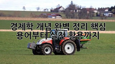 경제학 개념 완벽 정리: 핵심 용어부터 실전 활용까지
